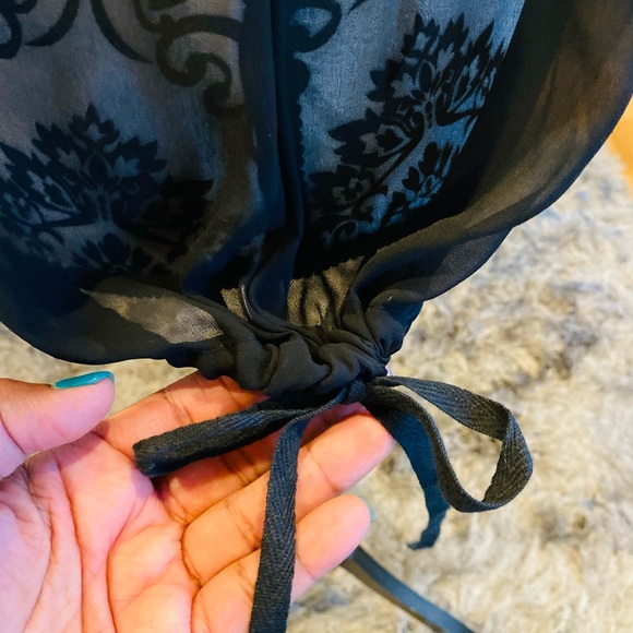 Beautiful black sheer top with the sequence. - Picture 5 of 5